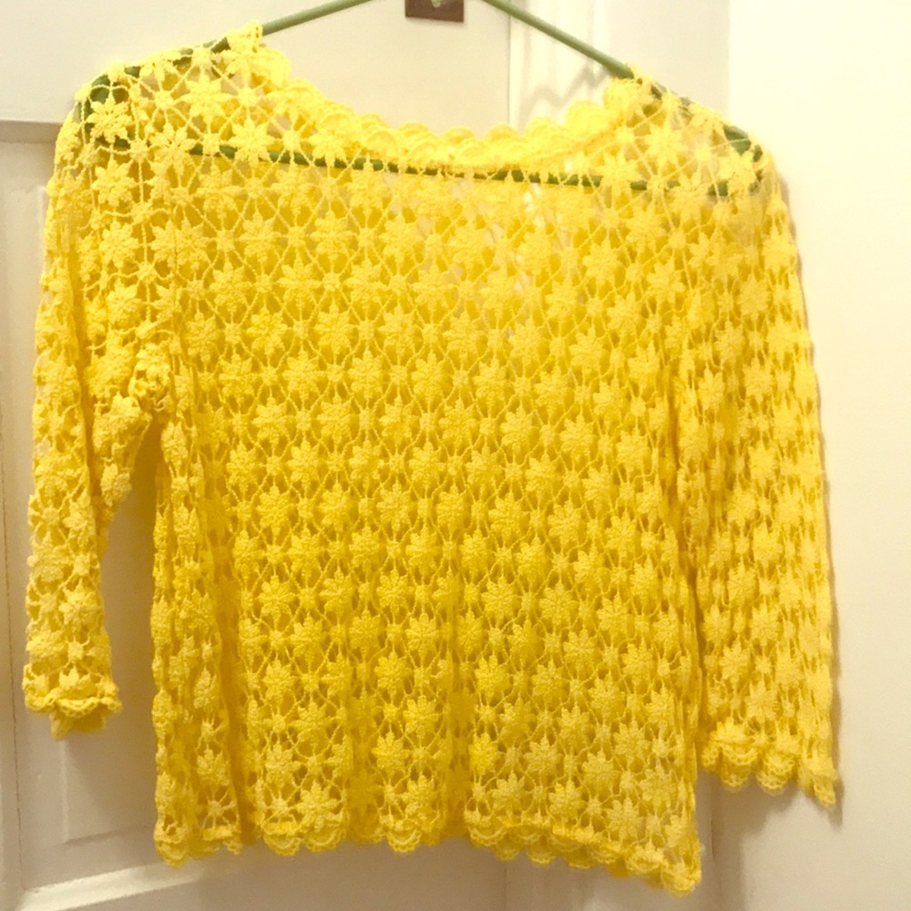 Yellow lace shirt
